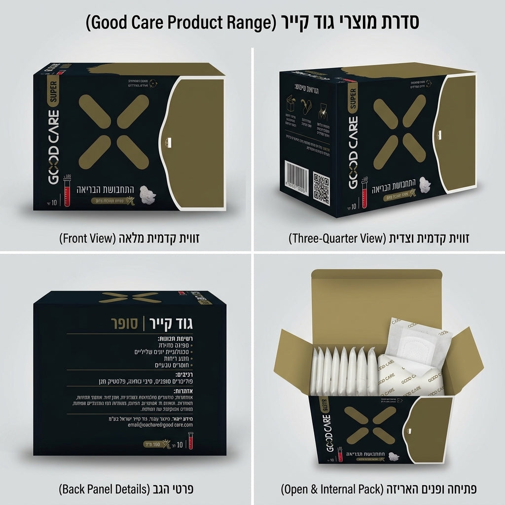 Good Care | גוד קר סופר - תחבושות היגייניות טיפוליות 29 ס"מ בטכנולוגיית האניון לספיגה מוגברת (10 יחידות)