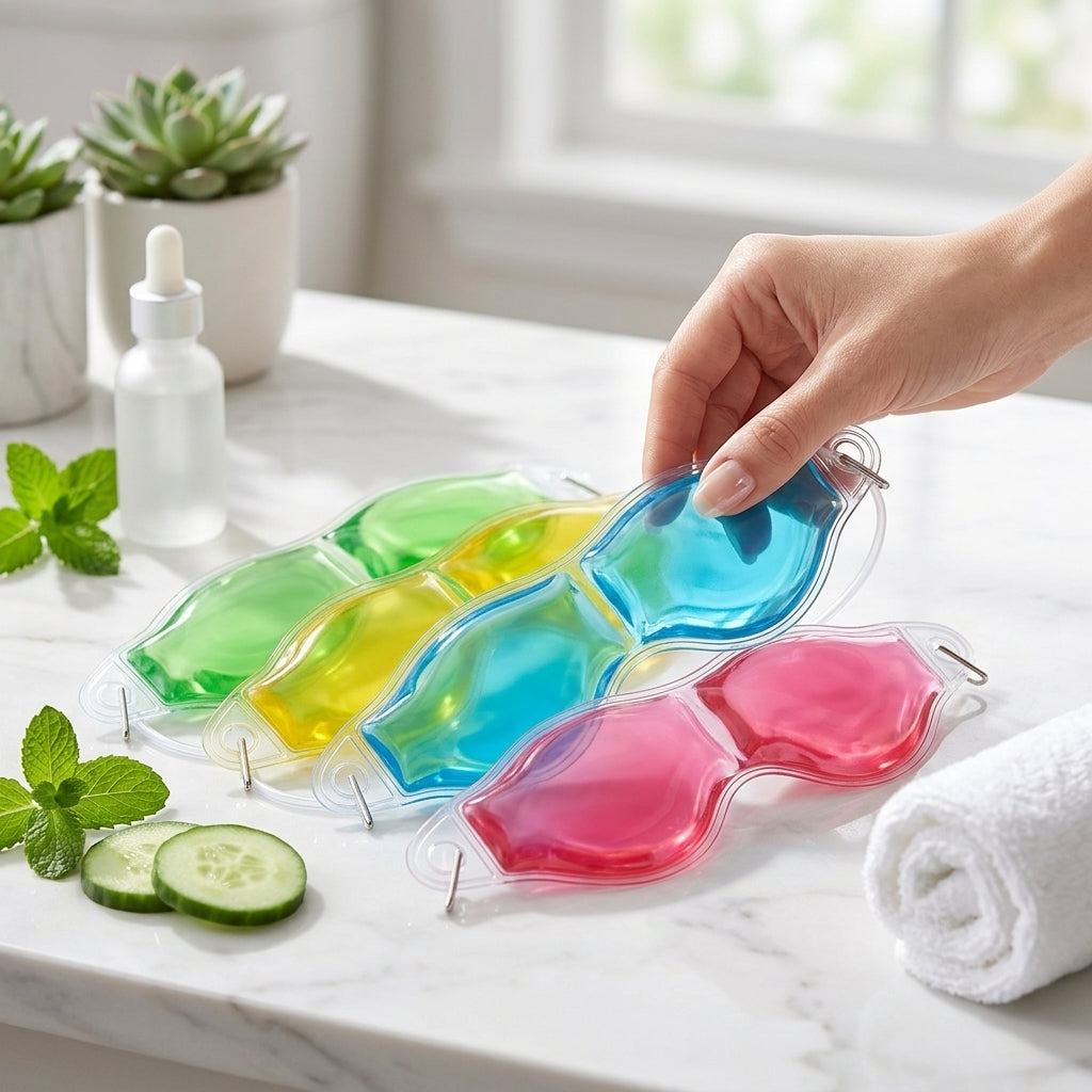 מסכת ג'ל טיפולית לעיניים תרמו-קריוגנית COOLING EYE MASK | להקלה על עייפות, מיגרנות וכהויות סביב העין
