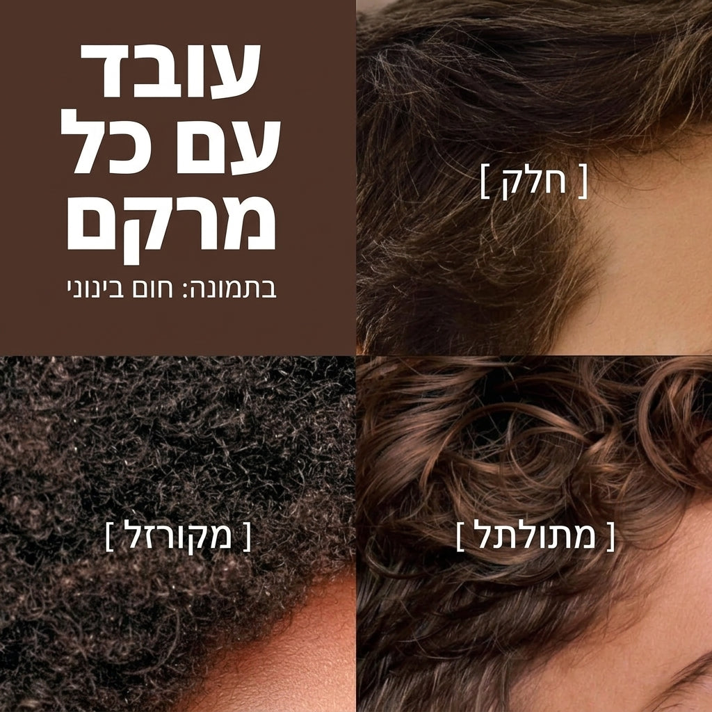 טופיק סיבי קרטין אורגניים למילוי שיער דליל וכיסוי התקרחות TOPPIK HAIR BUILDING FIBERS | מראה מלא ועשיר בצבע שחור לבן