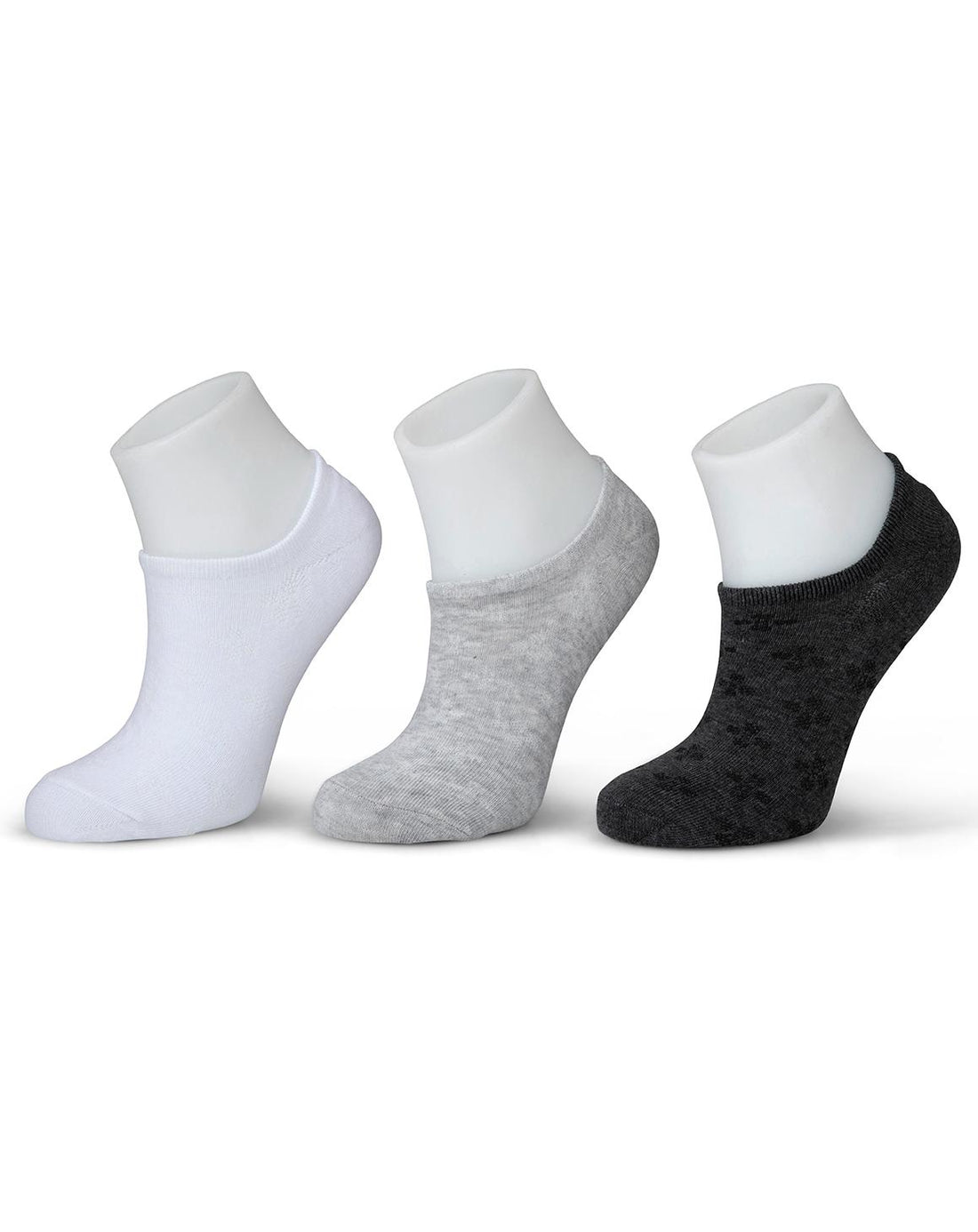 גרבי קרסול סניקרס WeissBros לנשים, 3 זוגות צבעוניים עם סיליקון לאחיזה