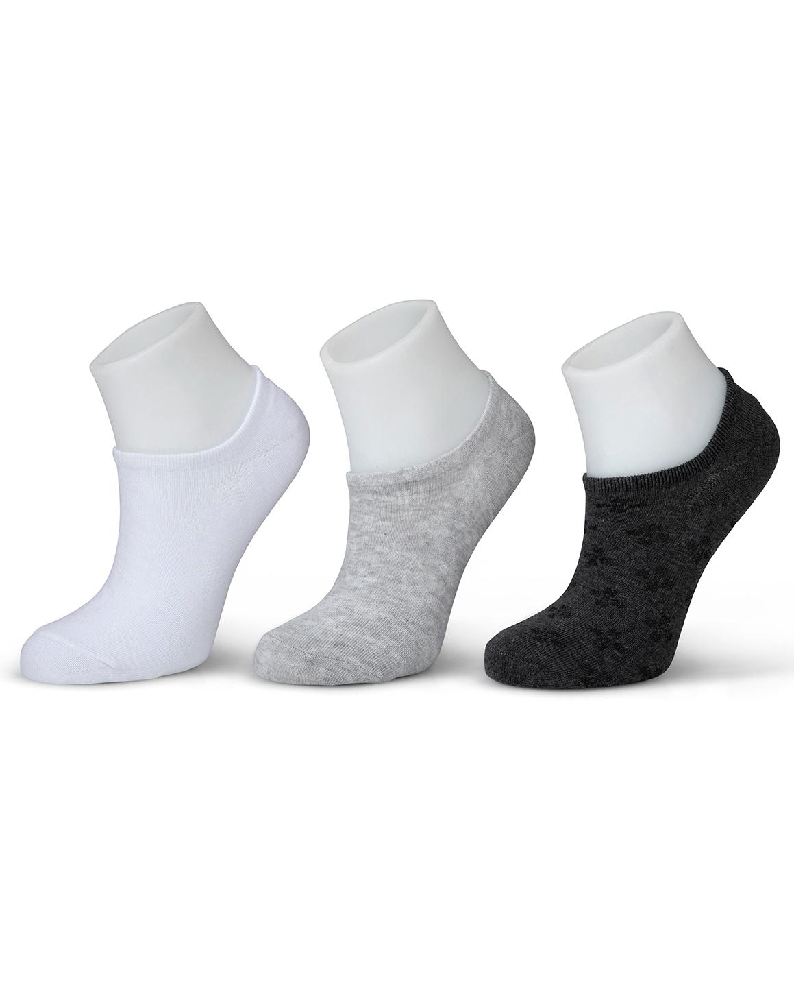 גרבי קרסול סניקרס WeissBros לנשים, 3 זוגות צבעוניים עם סיליקון לאחיזה