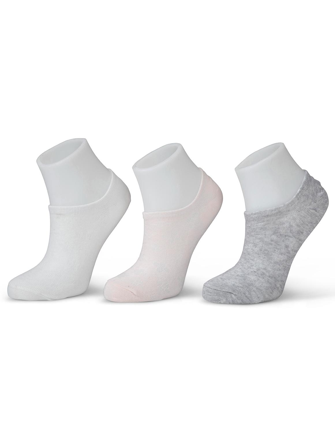 גרבי קרסול סניקרס WeissBros לנשים, 3 זוגות צבעוניים עם סיליקון לאחיזה