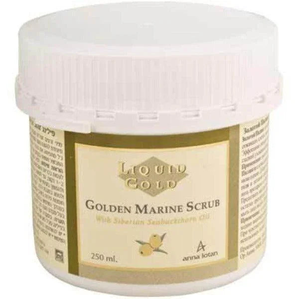 אנה לוטן Liquid Gold פילינג מארין זהוב (Golden Marine Scrub) לחידוש, החלקה וניקוי עמוק של עור הפנים באריזה מקצועית 250 מ"ל