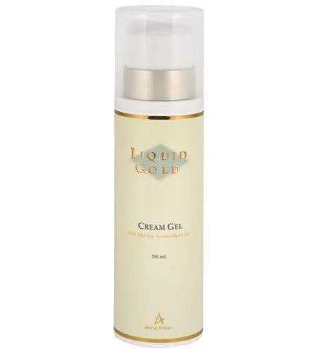 אנה לוטן Liquid Gold קרם ג'ל (Cream Gel) במרקם קליל המועשר באובליפיחה להזנה וזוהר באריזה מקצועית 250 מ"ל