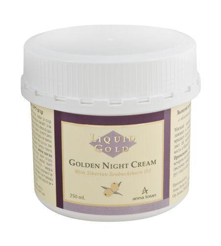 אנה לוטן Liquid Gold קרם לילה זהוב (Golden Night Cream) להזנה אינטנסיבית ושיקום עור בוגר ויבש באריזה מקצועית 250 מ"ל