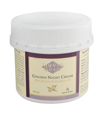 אנה לוטן Liquid Gold קרם לילה זהוב (Golden Night Cream) להזנה אינטנסיבית ושיקום עור בוגר ויבש באריזה מקצועית 250 מ"ל