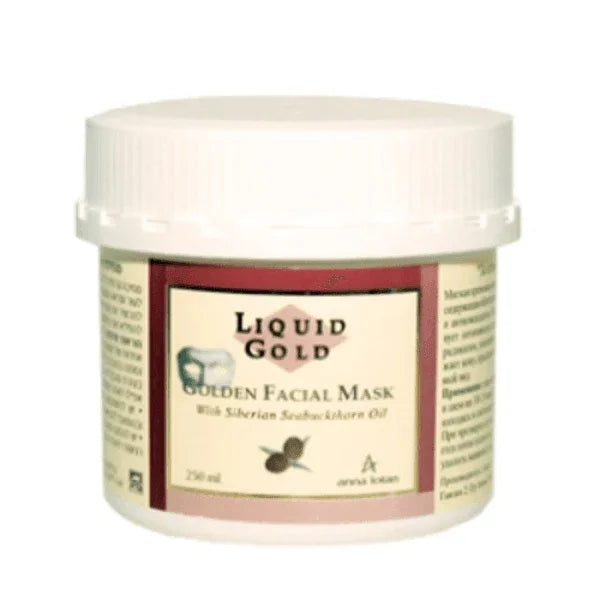 אנה לוטן Liquid Gold מסיכת פנים זהובה (Golden Facial Mask) להזנה אינטנסיבית וזוהר מיידי לעור בוגר ויבש באריזה מקצועית 250 מ"ל