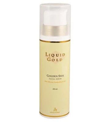אנה לוטן Liquid Gold סרום משי זהוב (Golden Silk) במרקם קטיפתי לשיקום והזנת עור הפנים באריזה מקצועית 250 מ"ל