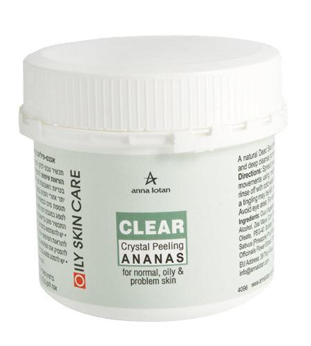 אנה לוטן Clear פילינג קריסטלי אננס (Crystal Peeling Ananas) לחידוש וליטוש מרקם העור באריזה מקצועית 250 מ"ל
