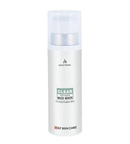 אנה לוטן Clear מסיכת בוץ מכווצת (Astringent Mud Mask) לניקוי עמוק, כיווץ נקבוביות וספיחת שומן בעור שמן ובעייתי 250 מ"ל
