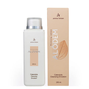 אנה לוטן Alodem תחליב ניקוי קלנדולה (Cleansing Emulsion) לניקוי עדין והרגעת עור פנים אדמומי, רגיש ושברירי 200 מ"ל