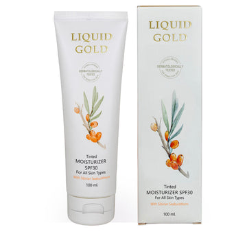 אנה לוטן Liquid Gold קרם לחות והגנה עם גוון SPF 30 לכיסוי טבעי והזנת העור 100 מ"ל