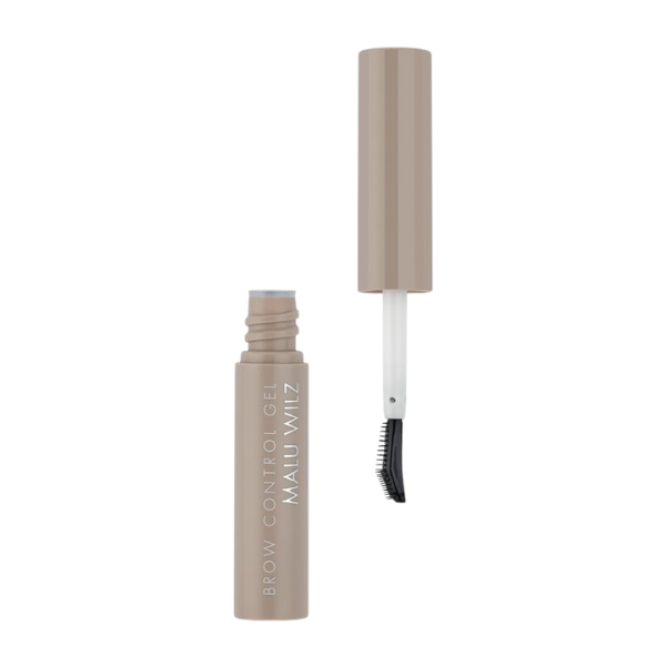 Malu Wilz Brow Control Gel clear eyebrow fixing gel with precision brush and panthenol for long-lasting hold