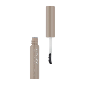 Malu Wilz Brow Control Gel clear eyebrow fixing gel with precision brush and panthenol for long-lasting hold