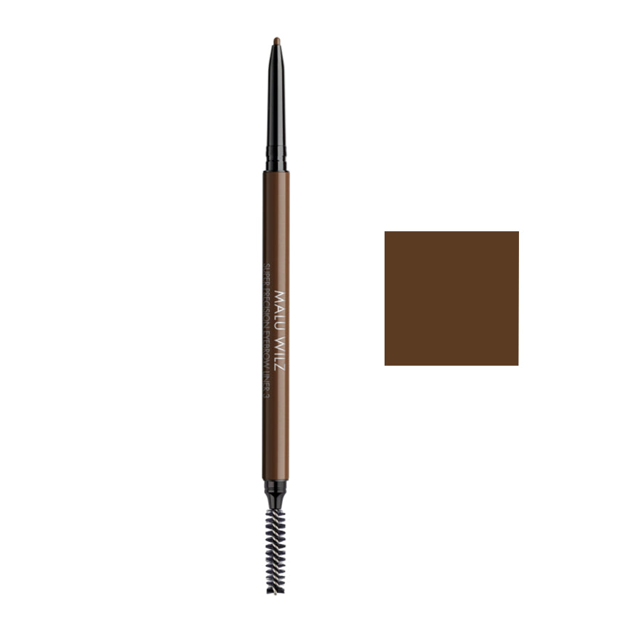 Malu Wilz Super Precision Eyebrow Liner ultra-fine waterproof eyebrow pencil with built-in styling brush