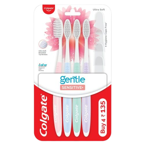קולגייט | חבילה של 4 מברשות שיניים רכות לשיניים רגישות | קולגייט | Colgate.