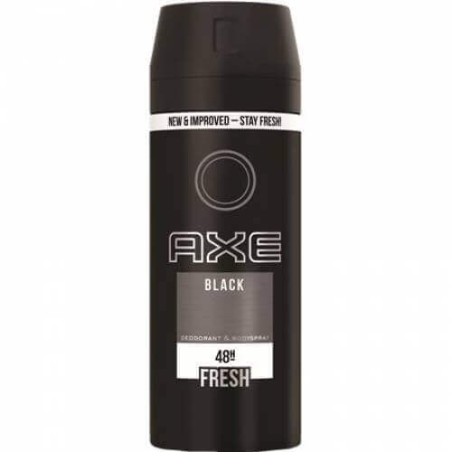 דאודורנט ספריי גוף AXE BLACK 150 מ"ל - רעננות 48 שעות