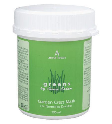 אנה לוטן Greens מסיכת נבטי הסגר (Garden Cress Mask) מזינה ומרגיעה עם חמאת שיאה וחלמית באריזה מקצועית 350 מ"ל