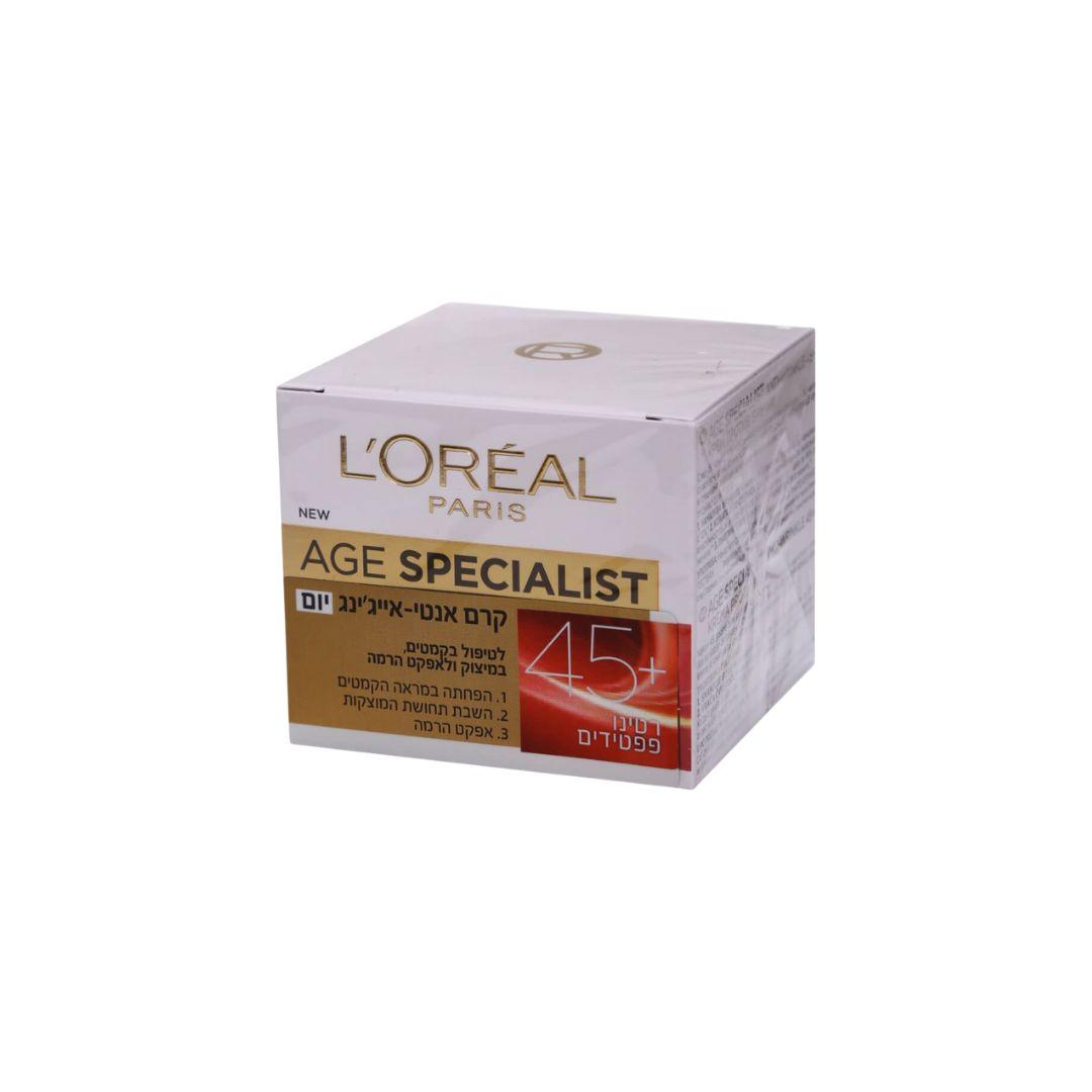 L'Oréal Paris Age Specialist 45+ Anti-Wrinkle Day Cream | קרם יום לטיפול בקמטים, מיצוק והרמה
