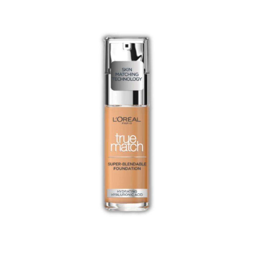 L'Oreal Paris True Match Foundation – מייקאפ למראה טבעי והתאמה מושלמת לגוון העור | 30 מ"ל