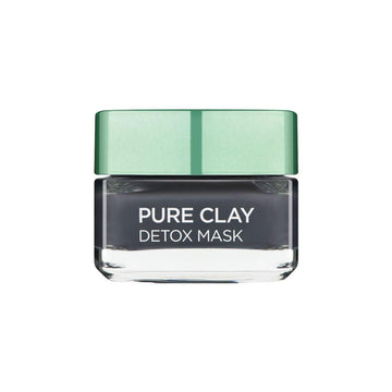 מסכת חימר ופחם לוריאל פריז Pure Clay Detox לניקוי אינטנסיבי וטיהור עור הפנים