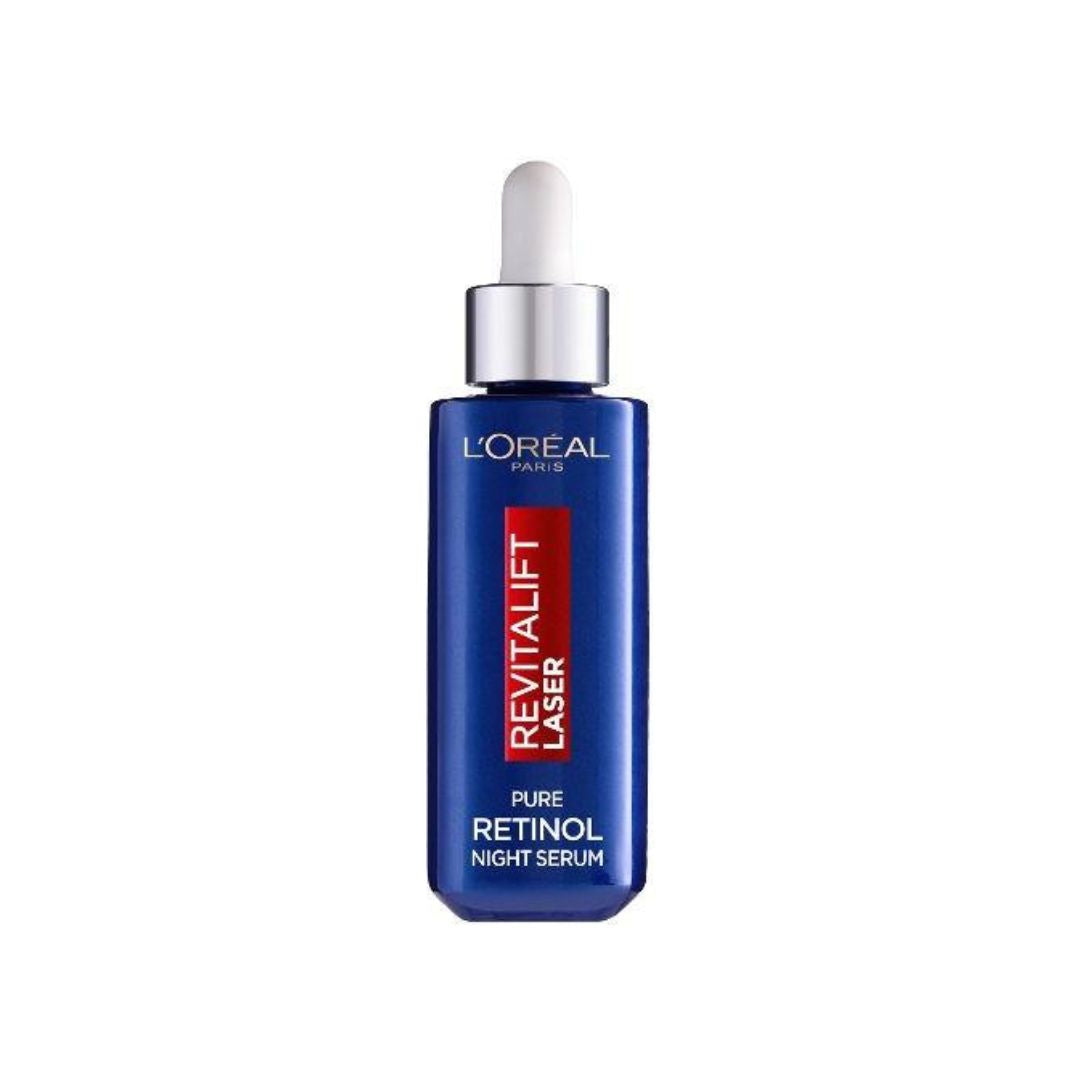 סרום לילה לוריאל פריז Revitalift Laser Pure Retinol עם 0.2% רטינול טהור לטיפול בקמטים עמוקים