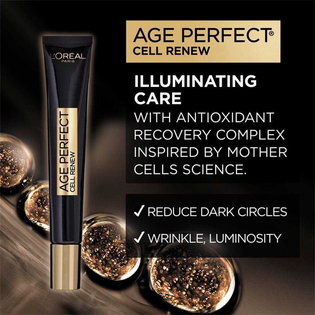 L'Oréal Paris Age Perfect Cell Renew Illuminating Eye Cream | קרם עיניים מחדש ומאיר לוריאל