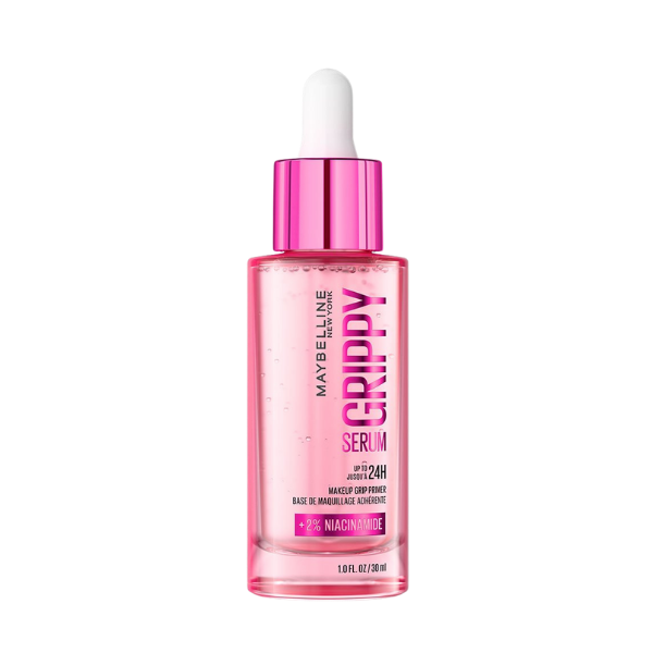 פריימר סרום מייבלין Grippy Serum Primer עם 2% ניאצינמיד לאחיזת איפור עד 24 שעות