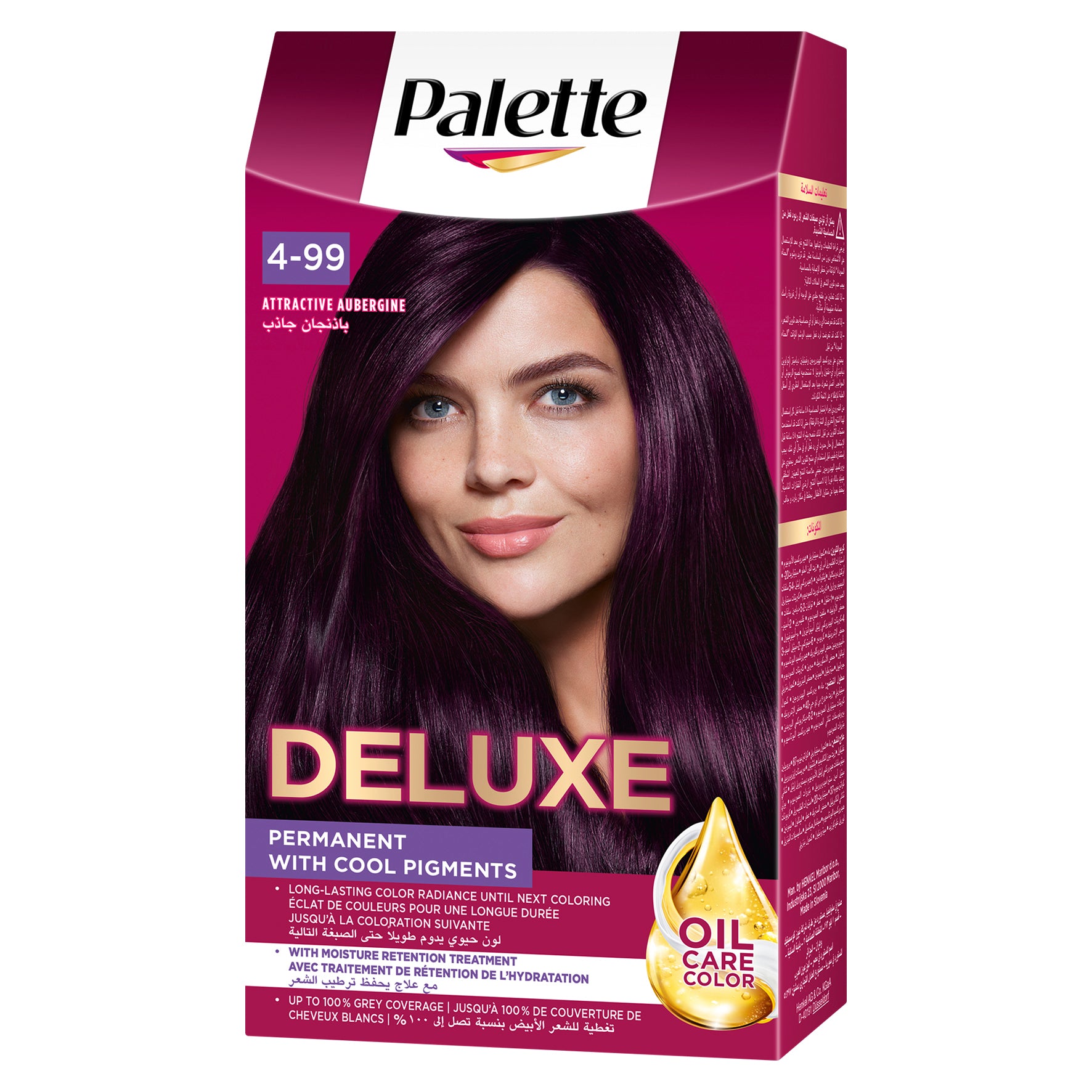 Palette | פאלטה Deluxe Oil-Care Color - ערכת קרם צבע שיער קבוע עשיר בשמנים ללא סיליקון וכיסוי לבן מלא