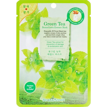 מסיכת פנים חד פעמית תה ירוק - 10 יחידות