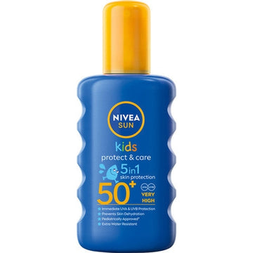 תחליב הגנה לילדים ניוואה סאן Protect & Care SPF50+ פורמולת 5 ב-1 להגנה מקסימלית ועמידות במים