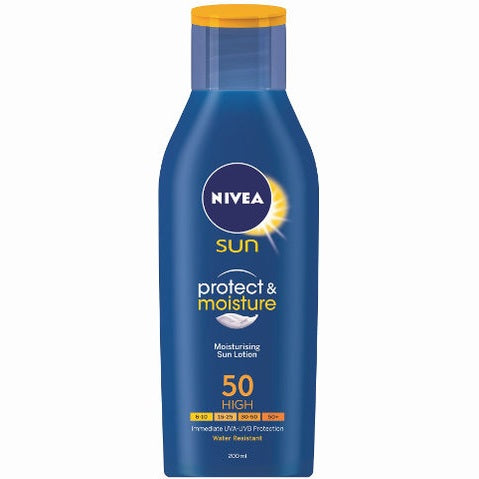תחליב הגנה ניוואה סאן Protect & Moisture SPF 50 להגנה גבוהה מאוד מהשמש ולחות אינטנסיבית ל-48 שעות