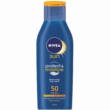 תחליב הגנה ניוואה סאן Protect & Moisture SPF 50 להגנה גבוהה מאוד מהשמש ולחות אינטנסיבית ל-48 שעות