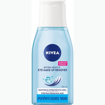 NIVEA, ניוואה, מסיר איפור עיניים, ניקוי פנים, פרו-ויטמין B5, עיניים רגישות, טיפוח הריסים, קוסמטיקה, הסרת איפור, ניוואה עדין