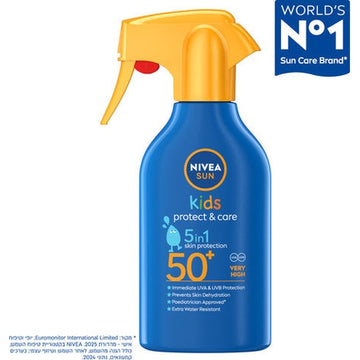 ספריי הגנה מהשמש ניוואה סאן לילדים SPF50+ עמיד במים עם פורמולה עדינה להגנה מקסימלית ולחות