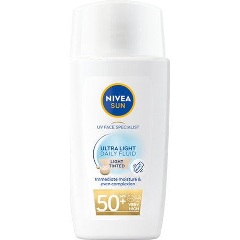 תחליב יום לפנים ניוואה סאן SPF50 קליל במיוחד במרקם נוזלי ובלתי נראה להגנה יומיומית מהשמש