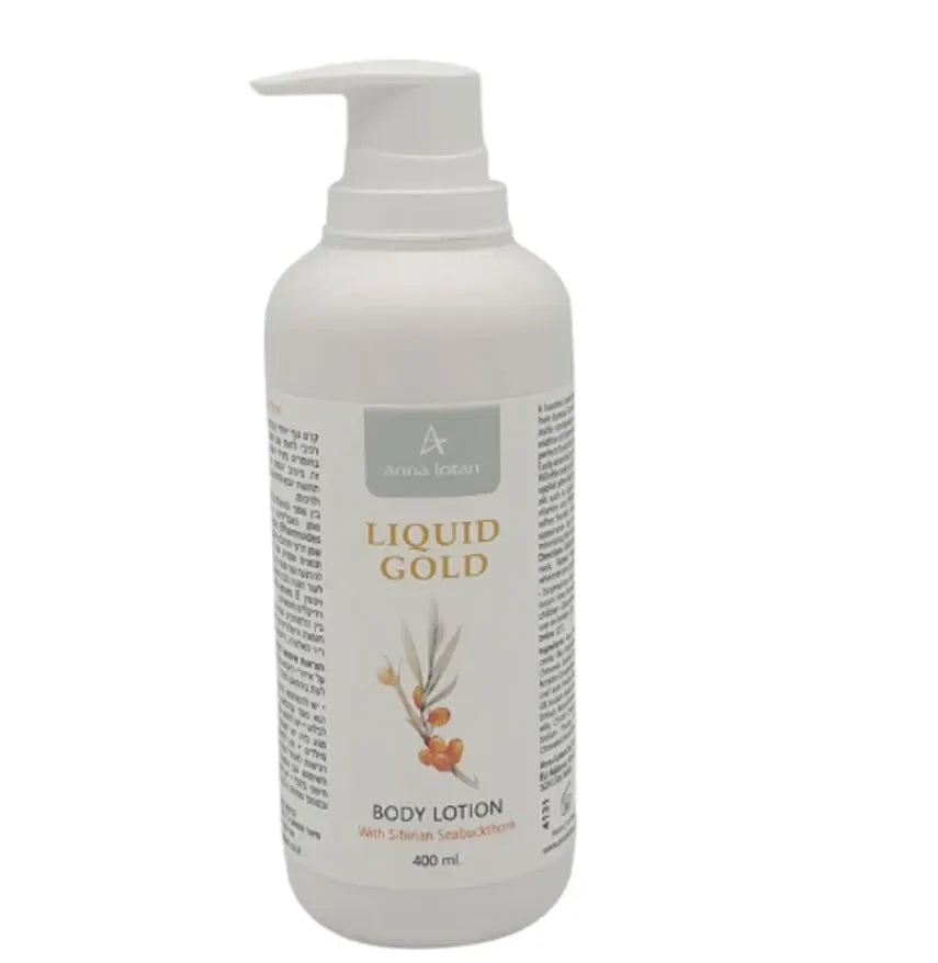 אנה לוטן Liquid Gold תחליב גוף מעדן מועשר בשמן אובליפיחה להזנה עמוקה ורכות לעור 625 מ"ל