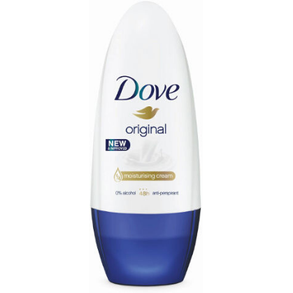 דאודורנט רול און דוב כחול קלאסיק 50 מ"ל עם קרם לחות | Dove | דוב.