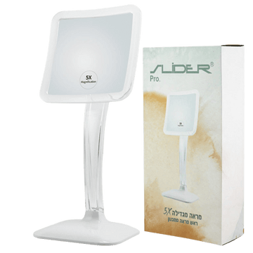 מראה מוגדלת 5X SLIDER Pro - מראה לאיפור וטיפוח אישי