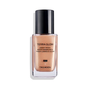 קרם לחות על בסיס מים Terra Glow של עדה לזורגן עם טינט שזוף טבעי למראה עור זוהר ובריא