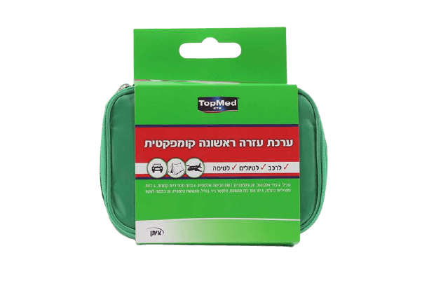 ערכת עזרה ראשונה קומפקטית TOPMED לרכב ולטיולים | קוסמטיקס.