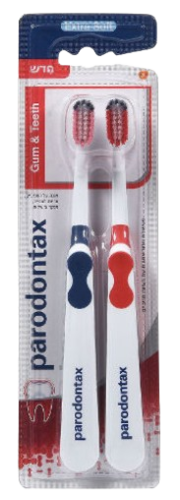 מברשות פרודונטקס לחניכיים ושיניים - זוג עם סיבים רכים