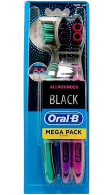 מארז מברשות שיניים Oral-B - 3 מברשות צבעוניות