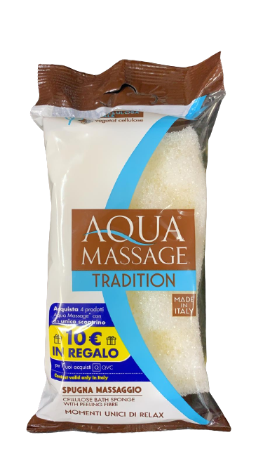 ספוג רחצה תאית Aqua Massage - 1 יחידה