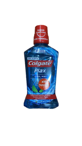 קולגייט פלאקס שטיפת פה ללא אלכוהול 500 מ"ל בטעם מנטה | Colgate | קולגייט.