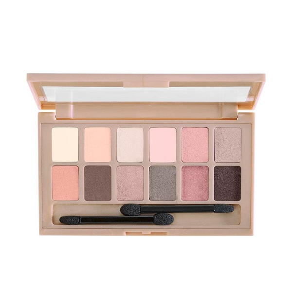 פלטת צלליות מייבלין דה בלאשד ניודס The Blushed Nudes Palette עם 12 גוונים בגימור מאט ושימר