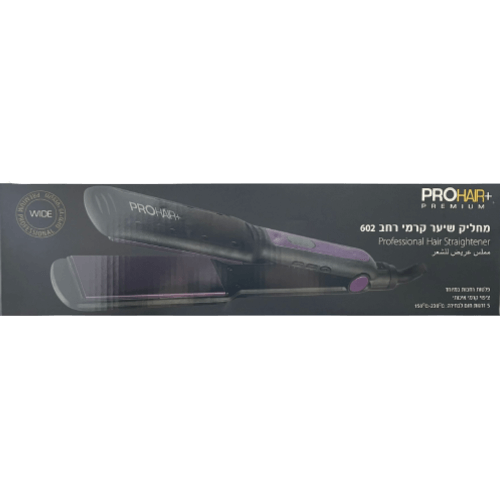 מחליק שיער מקצועי 602 PROHAIR+ עם טמפרטורה מתכווננת