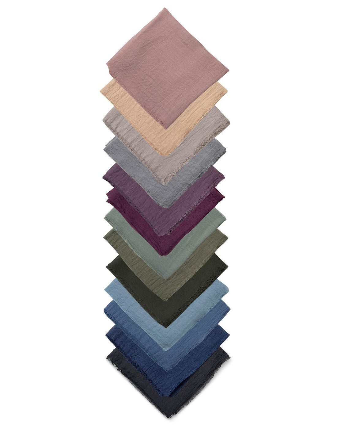 מטפחת דגם חלק עם פרנזים.