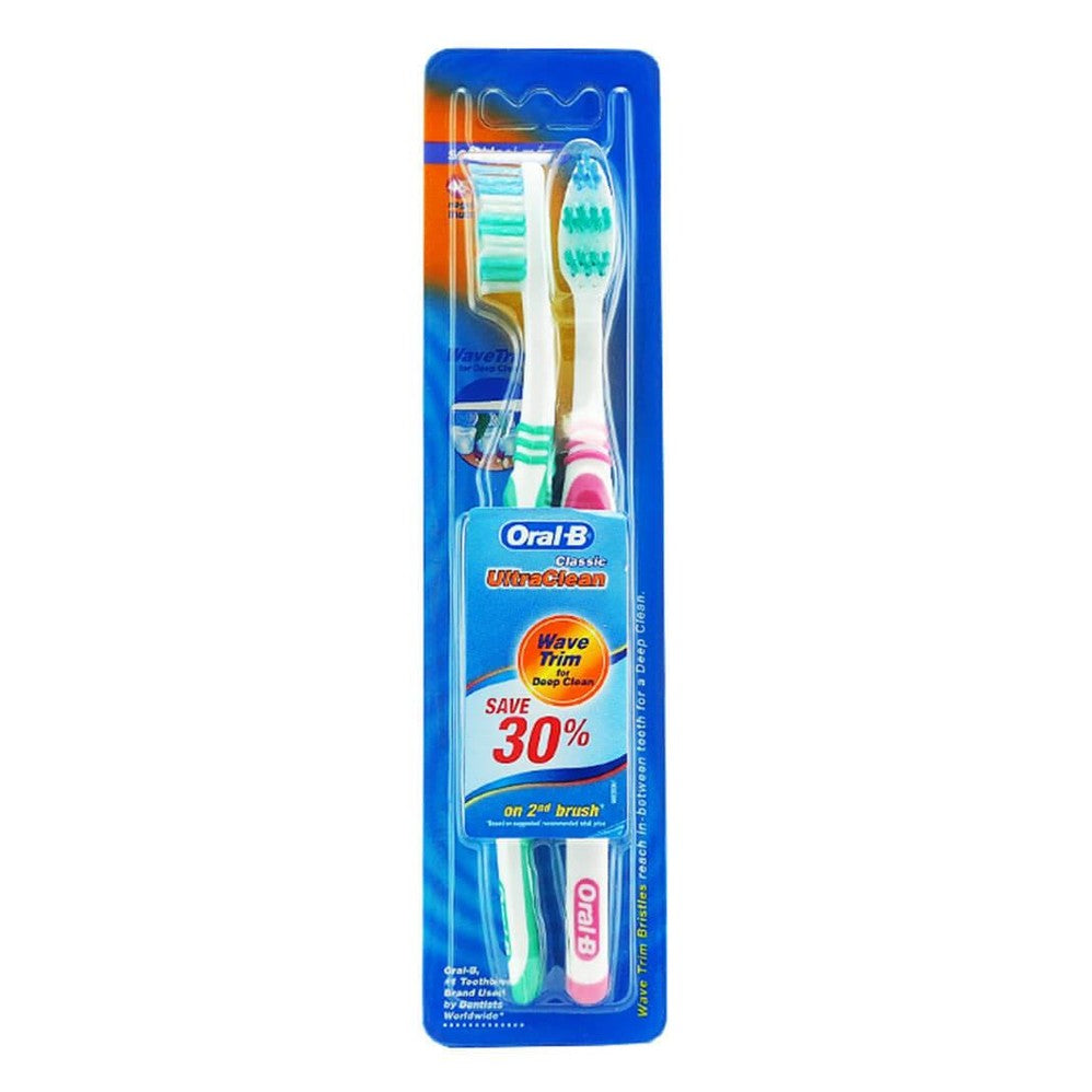 מברשת שיניים אורל בי אולטרא קלין ניקוי עמוק 2 יחידות | Oral B | אורל בי.
