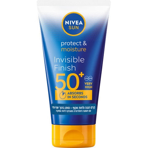 תחליב הגנה שקוף ניוואה סאן SPF50+ בלתי נראה על העור להגנה מקסימלית ולחות